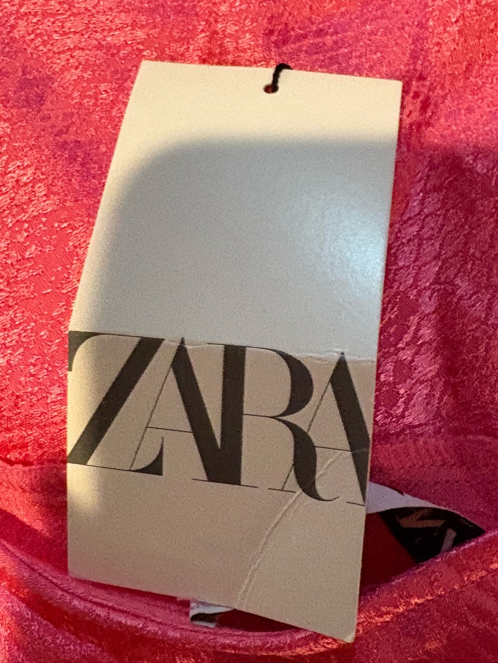 NWT- Zara Hot Pink Satin Camisole Dress- Large - Picture 4 of 5